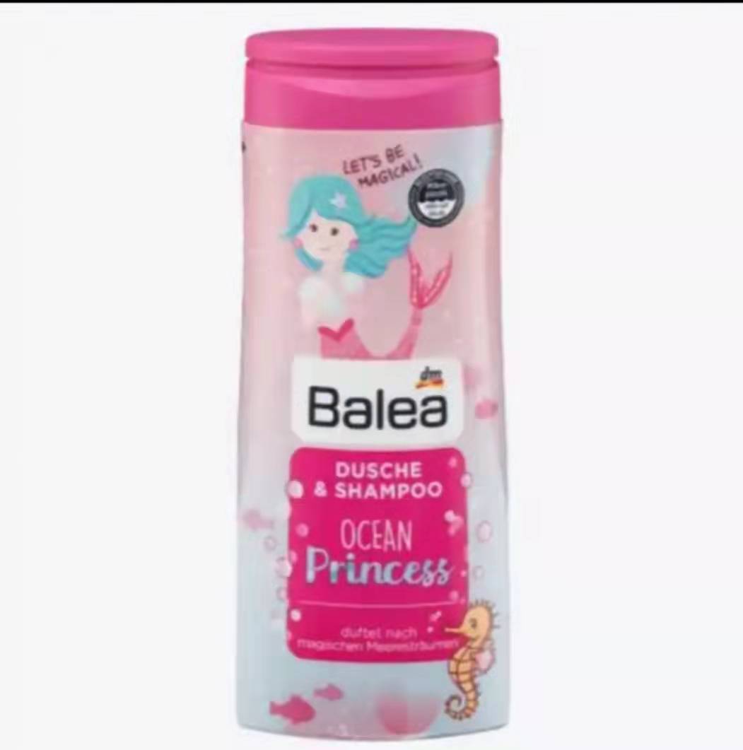 芭乐雅（Balea）无泪无硅油海洋公主二合一儿童洗发水沐浴露300ml/瓶